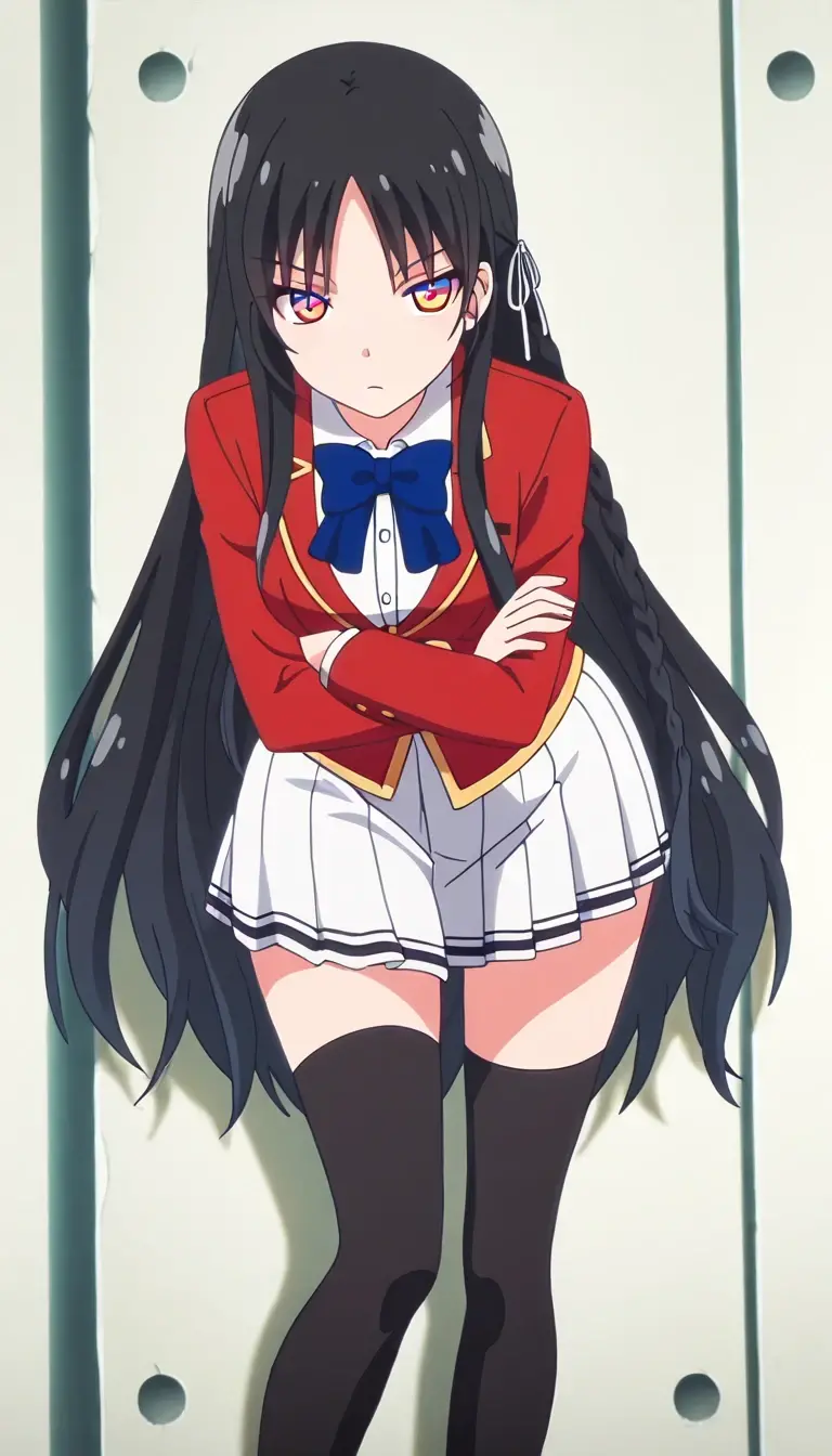 Black Hair、black eye、Expressionless、Long Hair、Lolita Fashion、Ruffled clothing、Long skirt、School classroom、、High resolution、masterpiece、High resolution、highest quality、Detailed face、Anime Moe Art Style、Cowboy Shot、Skirt Lift、Self Lift、Plush panties、lingerie、stomach