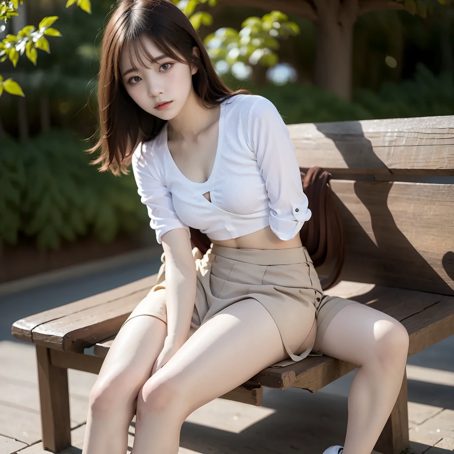 ( (8K:1.27), Top quality, Masterpiece, Super high resolution:1.2) Photo of a cute Japanese woman (Beautiful:1.1),4K Ultra HD,,Tickle the underarms,Turbulent posture,Turbulent posture,Spread your legs,Spread your legs,You can see barefoot,pretty legs,The are visible,Pubic hair exposed