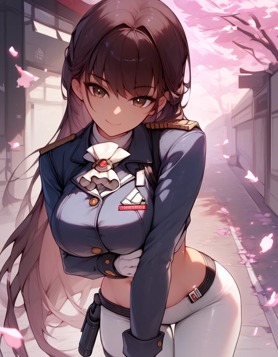(slanted eye),(Best Quality, 4K, 8K, hight resolution, masutepiece:1.2), Ultra-detailed, (Realistic, Photorealistic, Photorealsitic:1.37),25age,Colossal tits,(Light pink panties), (White military uniform),((a miniskirt)),Over knee socks, thong, groin,blush,indoor picture,Heroic,cowboy shot,A dark-haired,cross-legs sitting