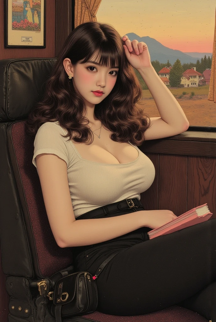 ((long、Colossal tits:1.2)),(8K,top-quality),Play games,in the gaming room、Gaming Chair、Gaming Desk、Wearing headphones、Sexy winter clothes、Sweater that emphasizes your chest、 ssmile, 32K, tmasterpiece, The highest image quality,超A high resolution,Perfect hands,up looking_で_peeping at the viewer,Legs wide open, Open legs, look to the camera,Breast cleavage、(top-quality、At 8K、masterpiece:1.3)、Beautiful Women in Perfect Figure:1.41 、24 year old、full body Esbian、Brown hair、Detailed chest、detailed buttocks、Detailed background、A smile、swollen breasts,crisp breasts while breastfeeding,small breasts with rounded upturn,Huge chest about to burst