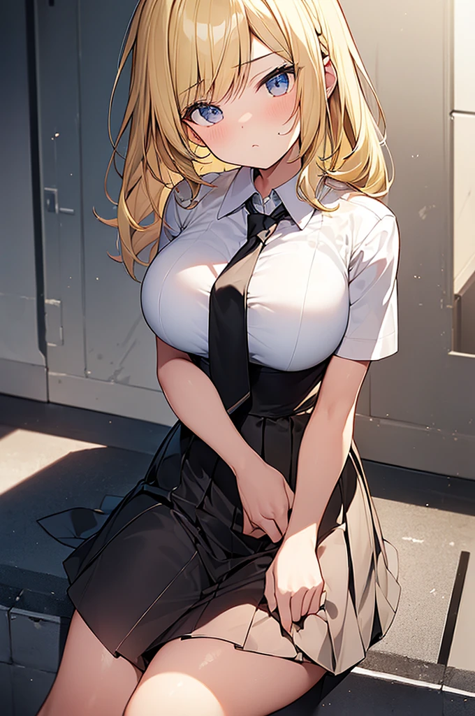 (One girl, A fat middle-aged man:1.2), 破れたpantyhose, pantyhose, White shirt, Pencil Skirt, blush, French kiss, hug, Big Breasts, office, Very detailed, High resolution, 4K, masterpiece, High resolution、(tears:1.4)、(Clothes are see-through:1.2)、(Sex:1.6)