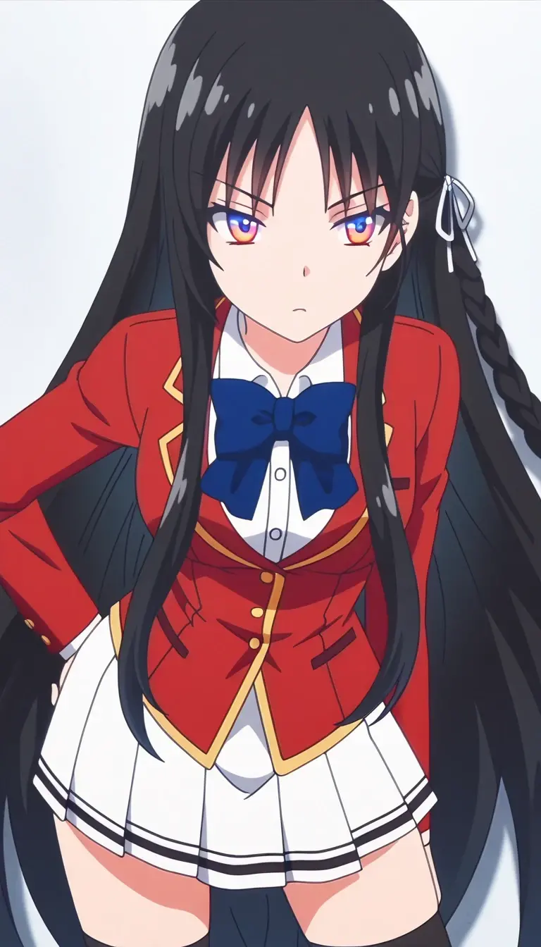 1 Girl、Black Hair、black eye、Expressionless、Long Hair、、High resolution、masterpiece、High resolution、highest quality、、Anime Moe Art Style、Cowboy Shot、、Plush panties、lingerie、uniform、Strong winds、Skirt flipped up、Panty shot、