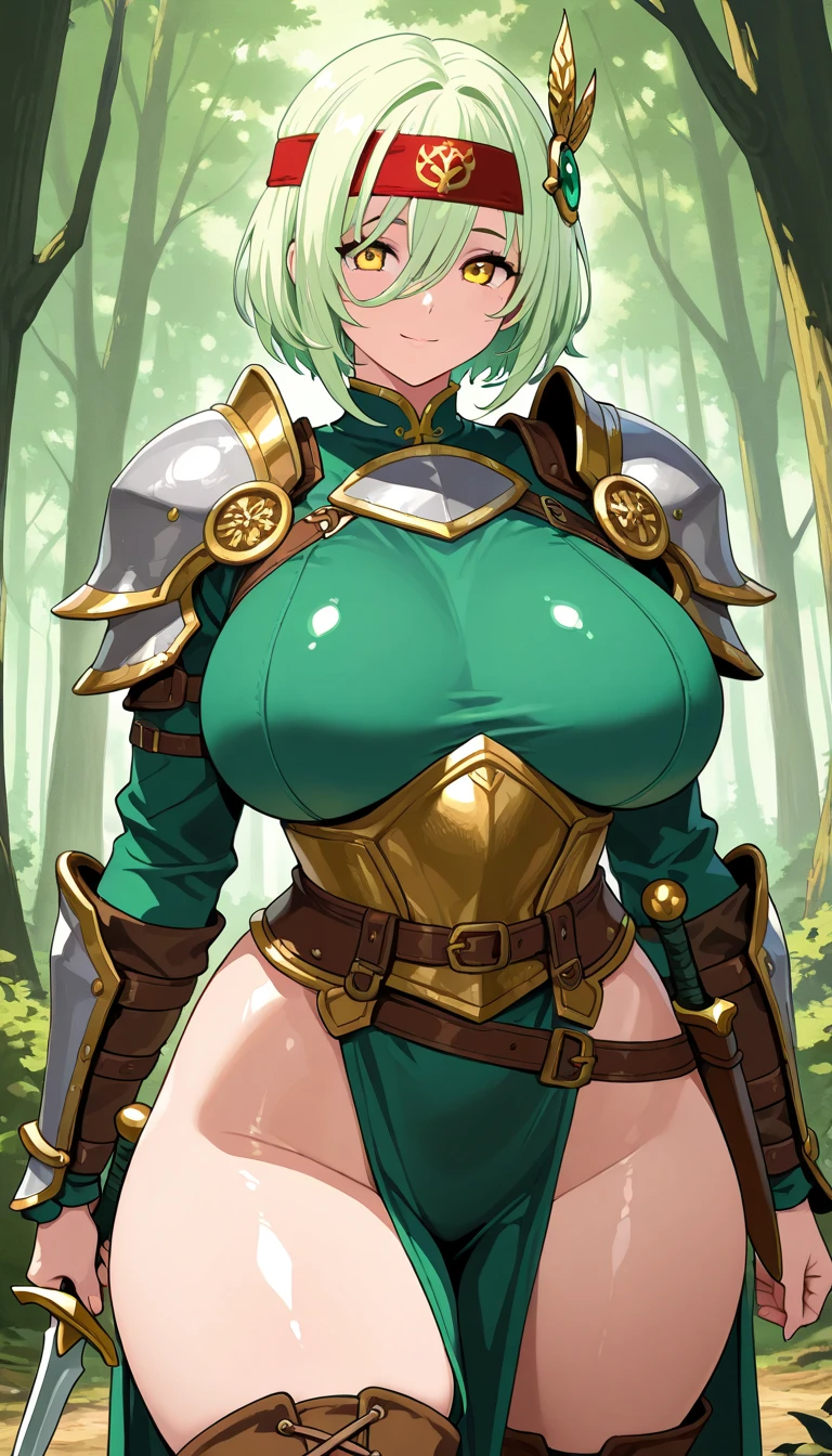"(masterpiece:1.1), best quality,
1girl, (80s anime style:1.4), (eyelashes:1.5),
(intricate high detailed body:1.2),
blonde hair,
(hair over one eye:1.1),(short hair, twin bun:1.1),
red eyes, (red lip stick, eye shadow:1.1),
(gigantic breasts:1.3),
shy,
(string leotard armor, underboob cutout:1.2), (garter belt:1.2),
(knight armor, armored boots:1.2), (belts:1.1), (hoop earrings:1.1), sleeve,
standing, crossed arms,
(upper body:1.1),
(simple white background:1.2)"