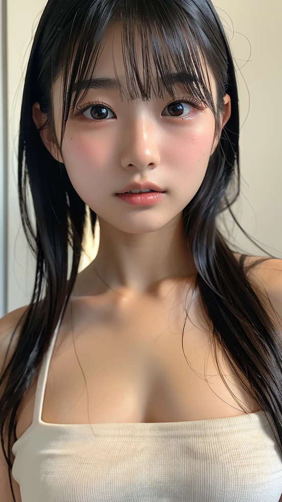 RAW photo, beautiful 28 years old Japanese girl, (medium shot), (naked),, (dynamic pose), (Black semi-long straight hair:1.3), side bangs, (teardrops breasts), nipples, (in a shower), naked,soap, (sexy eye contact), parted lips, posing sexy, front view , (wet skin, wet hair), showing off her body, dreamy eyes, ( sweaty skin), thick thight, godrays, shower tiles, bathroom interior, (steam), vibrant, highly detailed, ,best quality, high quality, glamor, dramatic shadows, mysterious, cinematic, (finely detailed veautiful eyes and detailed face), (hyper realistic, photorealistic, 12k, insane details, (brilliant composition), cinematic lighting,(smile),1 girl ,Japanese mature woman,large hip,(hairy pussy:1.3),realistic,(smile),