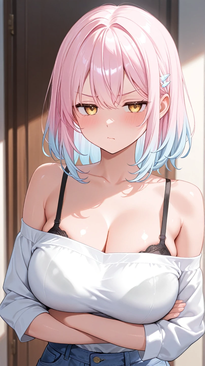 (absurdres:1.2),(masterpiece:1.6),(ultra-detailed:1.4),(High quality:1.4),(best quality:1.4),(beautiful busty breasts:1.3),(beautiful face:1.3),(beautiful woman:1.3),(pale pink hair:1.2),medium hair style, soft hair texture,a mole around the mouth, (sweat:1.1),(aroused:1.2),(embarrassed:1.2),(blush:1),(close-up:1),(cat ear bandage:1.2)