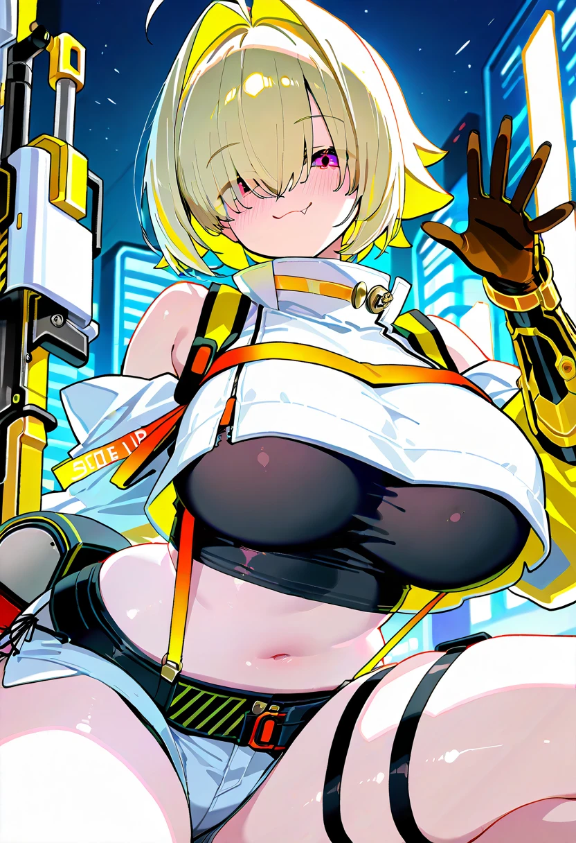 (raise both hands、squat、peace sign)、1 girl, (alone:1.2), (cowboy shot:1.2), ((Beautiful and delicate depiction of eyes)), ((beautiful and detailed face)), perfect female body, (Big breasts 1:1)、handsome figure, thin waist, (young girl), squat, ((highest quality)), ((Super detailed)), ((masterpiece)), ((High resolution)), (original), ((Highly detailed CG Unity 16k wallpaper)), Character Design, game CG, Detailed cartoon illustrations,(((NSFW 1:1)))、(squat)、(((I can see your crotch)))、(I can see your neck)、(I can see your breasts)、orgasm、(Big breasts 1:1)、(((please show me your crotch)))、((股間から飛び散るPee))、(Protruding tongue)、huge nipples、sunken nipple、Muchimuchi、(((Squirting))),Pee!、(Pee)、Chest pops out of clothes、(I can see your nipples)、(remove the pot)、(please show me your crotch),(((riding a big black dick)))、(((Screw a black dick between your crotches)))、(((screw black penis into anus))),(((Ahegao)))、(((golden hair)))、(((white priest cap)))、(((White Priest's Clothes)))、(((Rapunzel))),Nikke