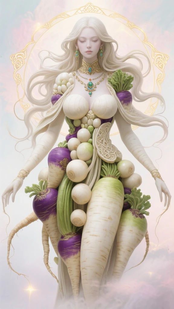 ((Full body)), (Beautiful Goddess Statue Woman with Candy Sweets Chocolates Candies and Goodies Body skin), Fluid isometric Candy Hair