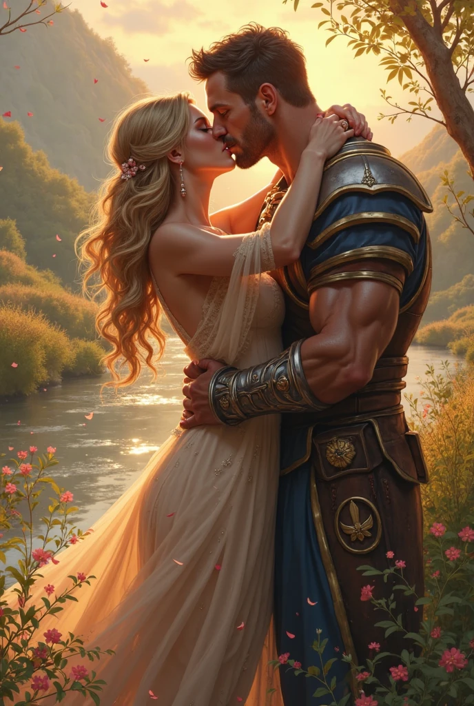 Men has with no clothes and good body in the graden and Horseback riding with butiful princes has big noun