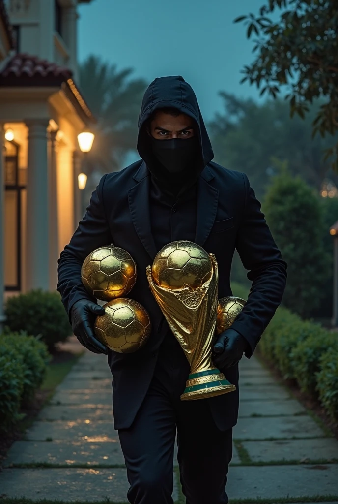 Messi thief stealing world cup