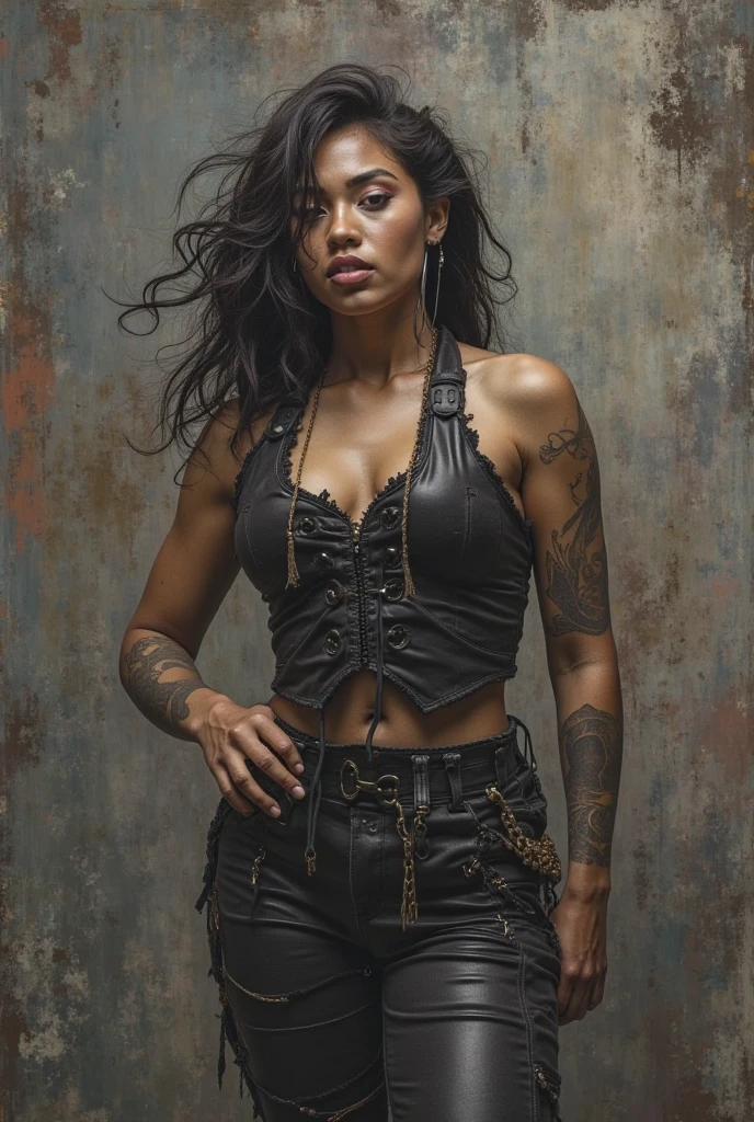 full body woman with creative look
