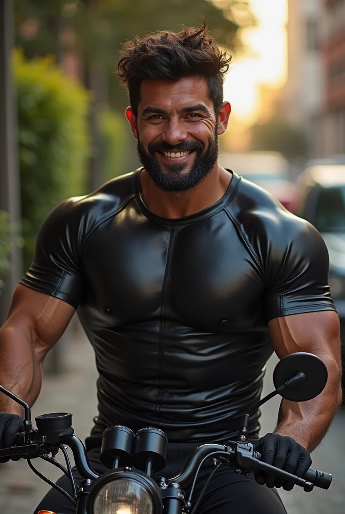 (masterpiece, intricately detailed, highest resolution, best quality:1.2), (doujin), a cocky Walter Connor Instagram influencer,a 24 y.o muscle stud with a muscular physique sitting on a chair with black eyes,dark-skinned male, wearing a ((open jacket, chav, armbands)), (excessive cum), (cum on body), (cum drip), flaccid penis,saggy balls,hairy chest,vascular,muscle striations,soft light,fantastic realism, ((colth))