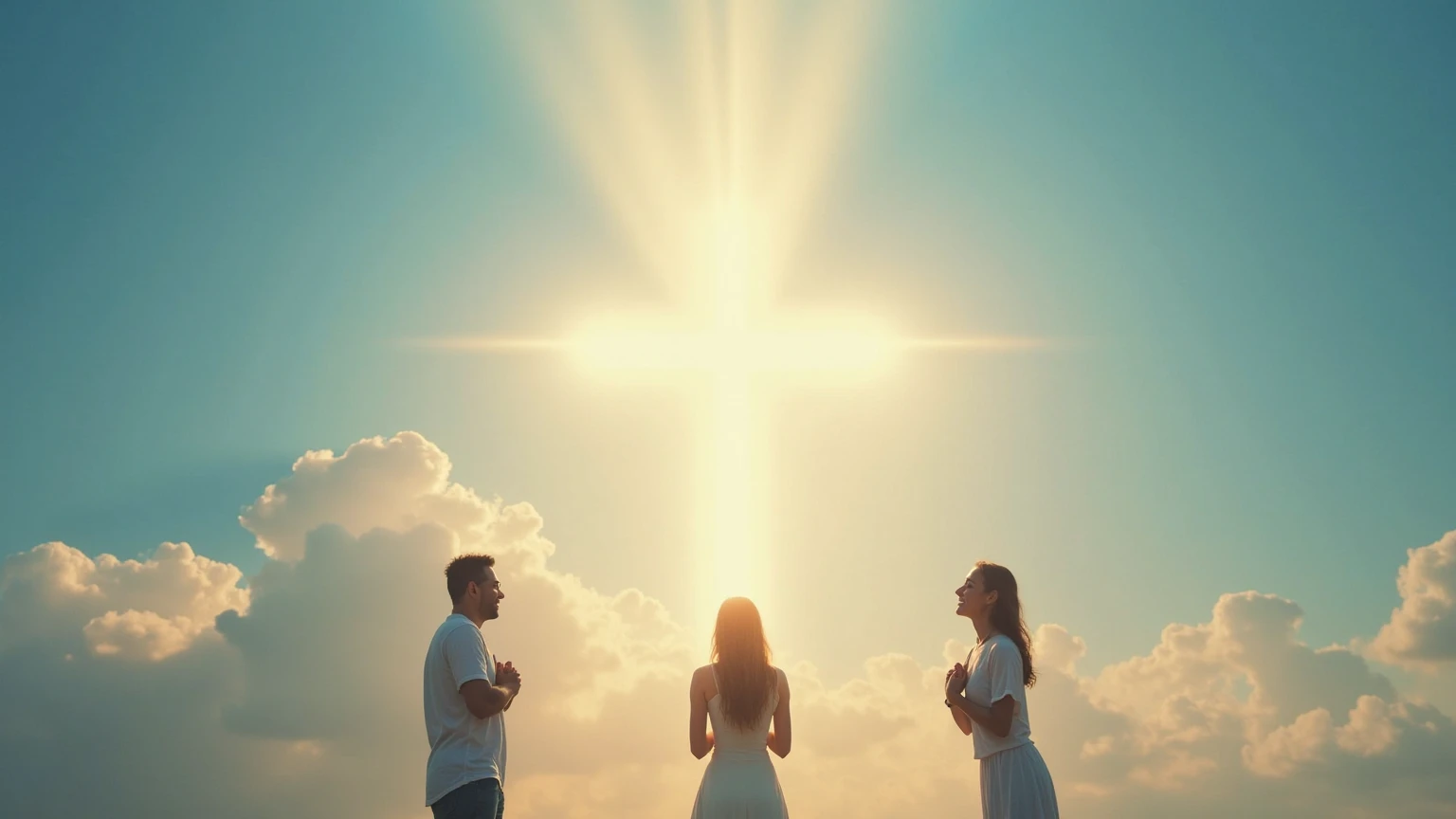 there a man and woman running on the beach at sunset, gorgeous romantic sunset, with backdrop of god rays, with sunset, holy rays, holy, holy light rays, godly light, with a sunset, light of god, mobile wallpaper, beautiful daylight, christalized, holy light, heavenly light, amazing wallpaper, cross, love begin of all
