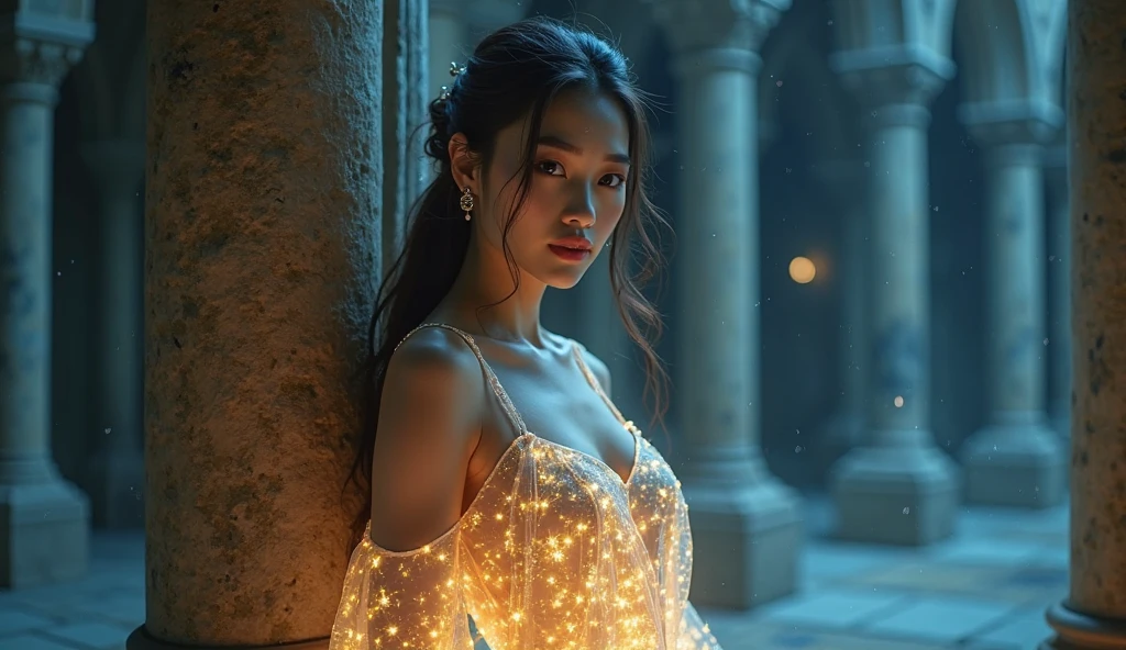 1 woman (Lalisa Manobal, age 25,sheer airy colorful dress), seductive witch, seduction magic, Conan, high fantasy, exotic bedroom, candles, animal furs, undressing, tease, (best quality,4k,8k,highres,masterpiece:1.2),ultra-detailed,(realistic,photorealistic,photo-realistic:1.37),HDR,UHD,studio lighting,ultra-fine painting,sharp focus,physically-based rendering,extreme detail description,professional,vivid colors,bokeh,portraits,fantasy,chiaroscuro,dramatic lighting
