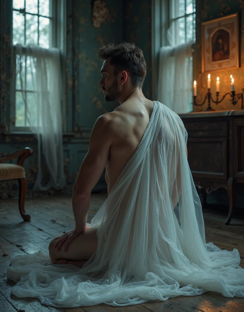 Naked man showing his penis