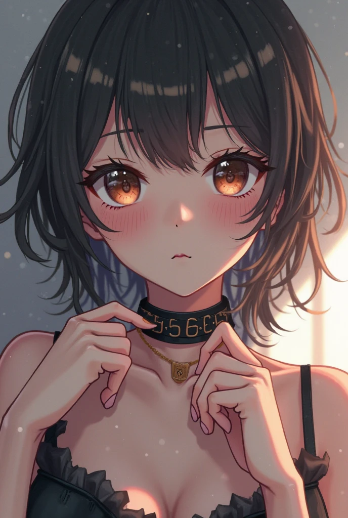 rating:safe, 1girl, sunglasses, jewelry, solo, midriff, crop_top, short_hair, looking_at_viewer, breasts, sleeveless, brown_hair, mole, earrings, bangs, bracelet, lips, shirt, brown_eyes, upper_body, belt, adjusting_eyewear, nail_polish, medium_breasts, hand_up, nose, casual, bare_shoulders, navel, mole_under_eye, see-through