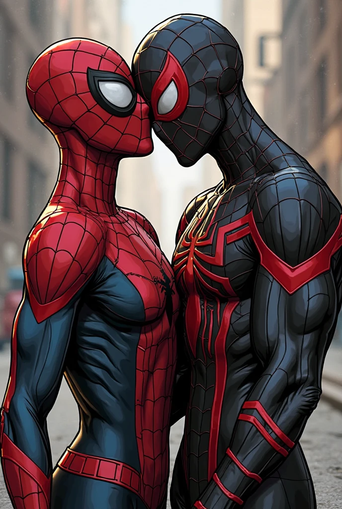 anime characters:priapus, He was kissed by black venom, He is wrapped in black tentacles, bundle, Wrapped in mucus, Affectionate embraces, Crazy kissing, Touching wantonly, Muscular Spider-Man, male focus, Upper body, Buzz Cut, aged leather texture, He wears a White tights, small grid texture, spiderman mask, Spider-Man logo, muscular male, Extra large breasts, only, alone, Black background, simple background, amazing quality, best aesthetics, Ridiculous, crew cut, drop shadow, best quality