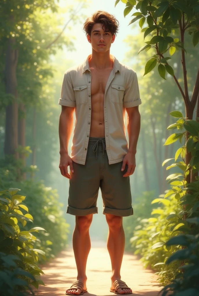 Naked man without any cover on
penis