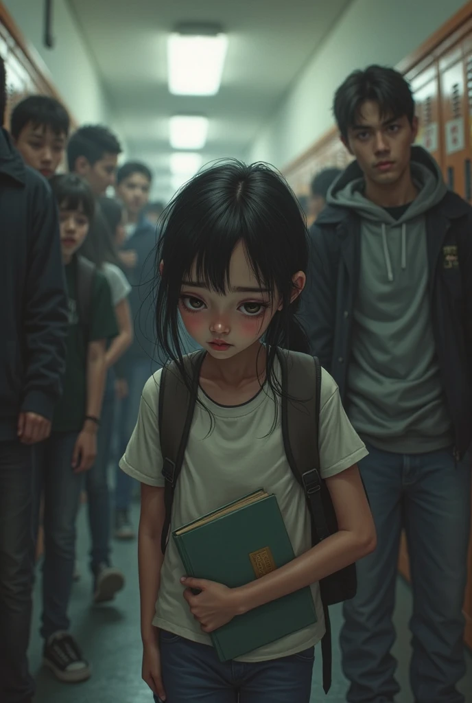 Feeling excluded by your group of friends at school excluded girl with long hair