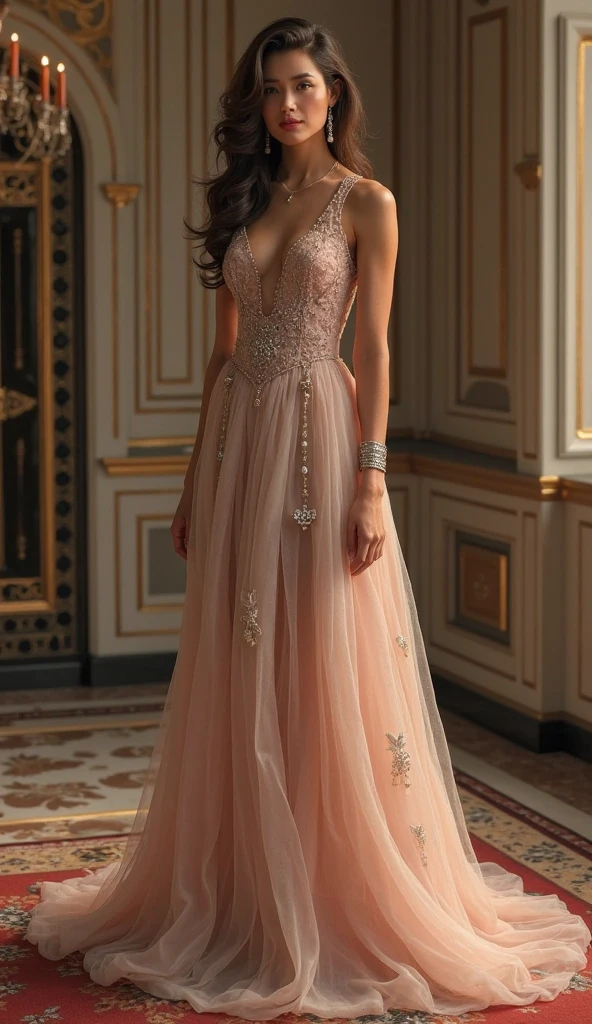 (majestic style, sophisticated and elegant, holy and mysterious:1.2),(wearing ball gown dress:1.2),