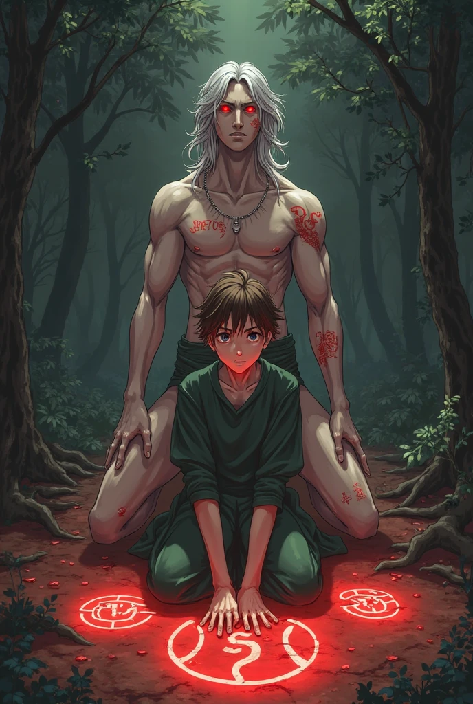 2 womens,Completely naked, flat chest,muscular,Holding a weapon in hand,In town,白い肌,