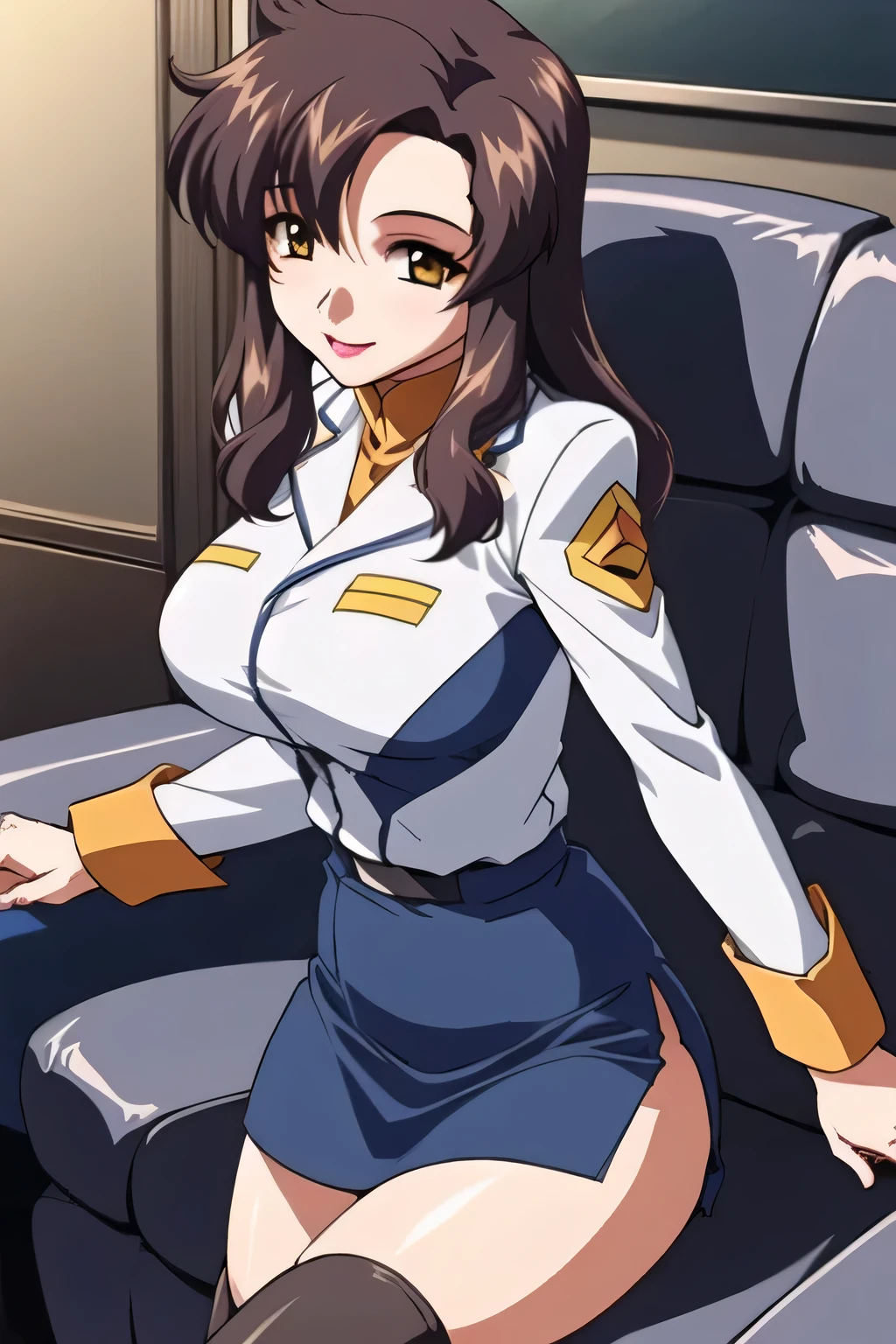 Alice.brown hair,short hair,brown eyes,cleavage, blush, covered nipples,
choker,white, cropped jacket,jacket,gloves,skirt,
upper body, smile, leaning forward, from above,
hospital room.
(insanely detailed, beautiful detailed face, masterpiece, best quality)
<lora:Alice:0.7>