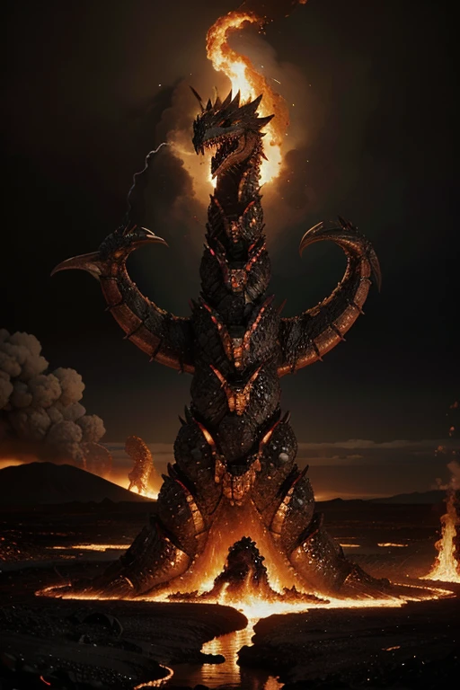 score_9, score_8_up, score_7_up, score_6_up, source_anime, rating_questionable.
((((Gorgon)))), (((Muscular male))), (((half serpent))), serpentine, ((((terrifying monster)))), Greek Mythology, (((dark, scaly, reptilian skin))), ((cracked skin)), ((sharp teeth)), ((claws)), ((spikes)), (((Demonic wings))), (((horns))), (glowing red eyes), ((((volcanic eruptions in the background)))), ((((rage unleashed)))), ((((Volcanoes)))), ((((Earthquakes))))