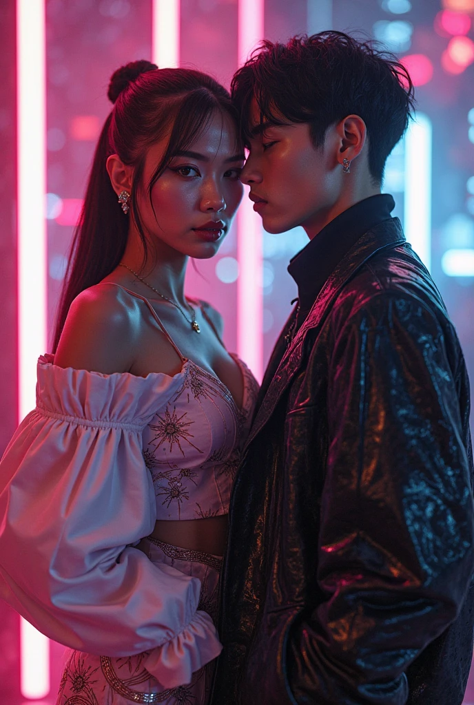 Rosé Park de Blackpink con Jungkook Jeon de BTS 
