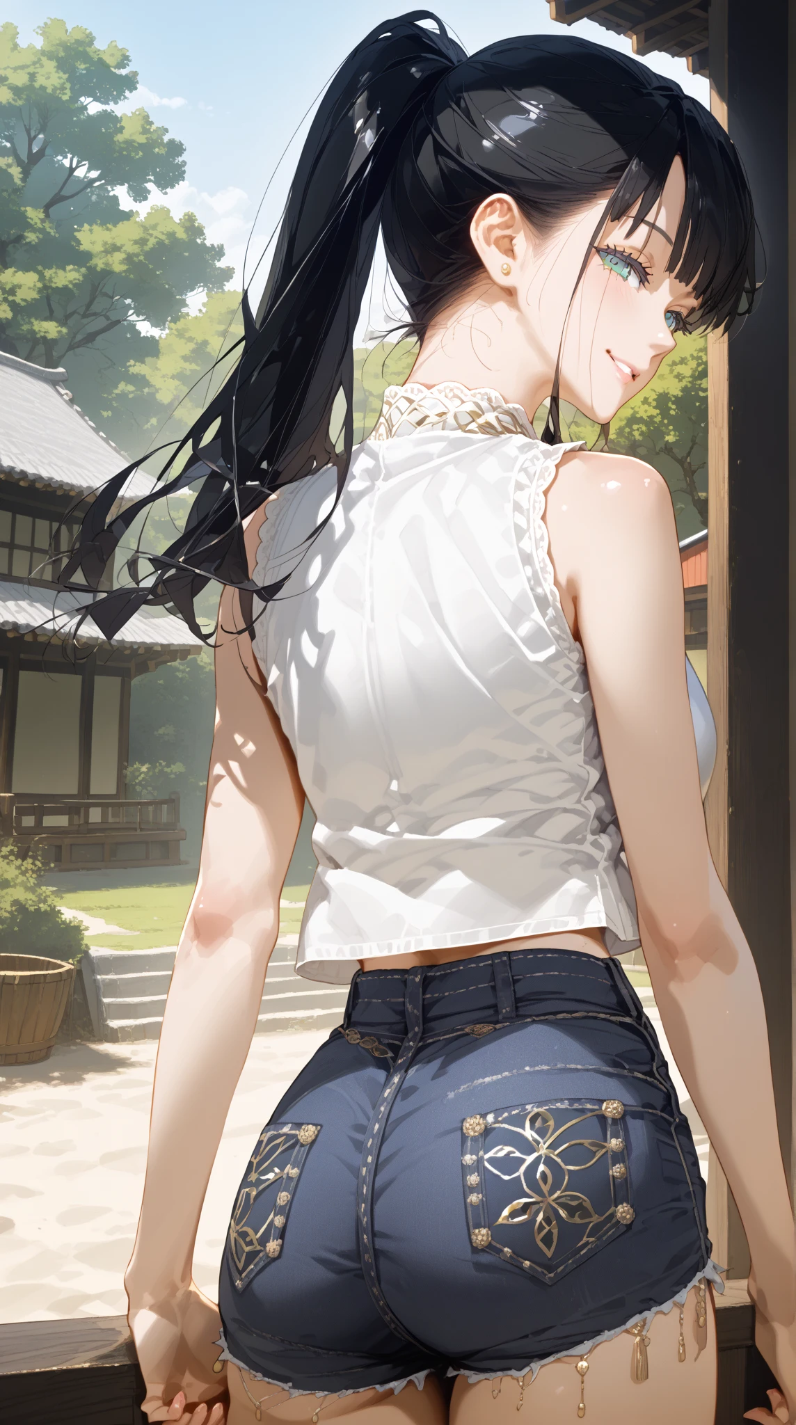 (RAW photo:1.2), (photorealistic:1.4),(masterpiece:1.3),(best quality:1.4),ultra high res,(detailed eyes),(detailed facial features),(detailed clothes features),HDR,8k resolution, solo focus, looking at viewer, (bangs:1.1), skin tight, (shiny skin),(slender girl),dreamlike,((white lace wedding dress)),nsfw,wedding veil, long white gloves, white ribbon,holding flower,narrow waist,soaked,wet clothes,wet hair,water drop,tranlucent,
(extreme detailed illustration),check commentary,commentary request,scenery,no text,nsfw,(stained galss window:1.2), 
VirtualGirl-Aim, medium breasts, straight hair, long hair, black hair, black eyes,
1girl, (upper body:1.1),
(crystal pendant:1.1),
cute, innocent,
(smile), atheletic body,indoors