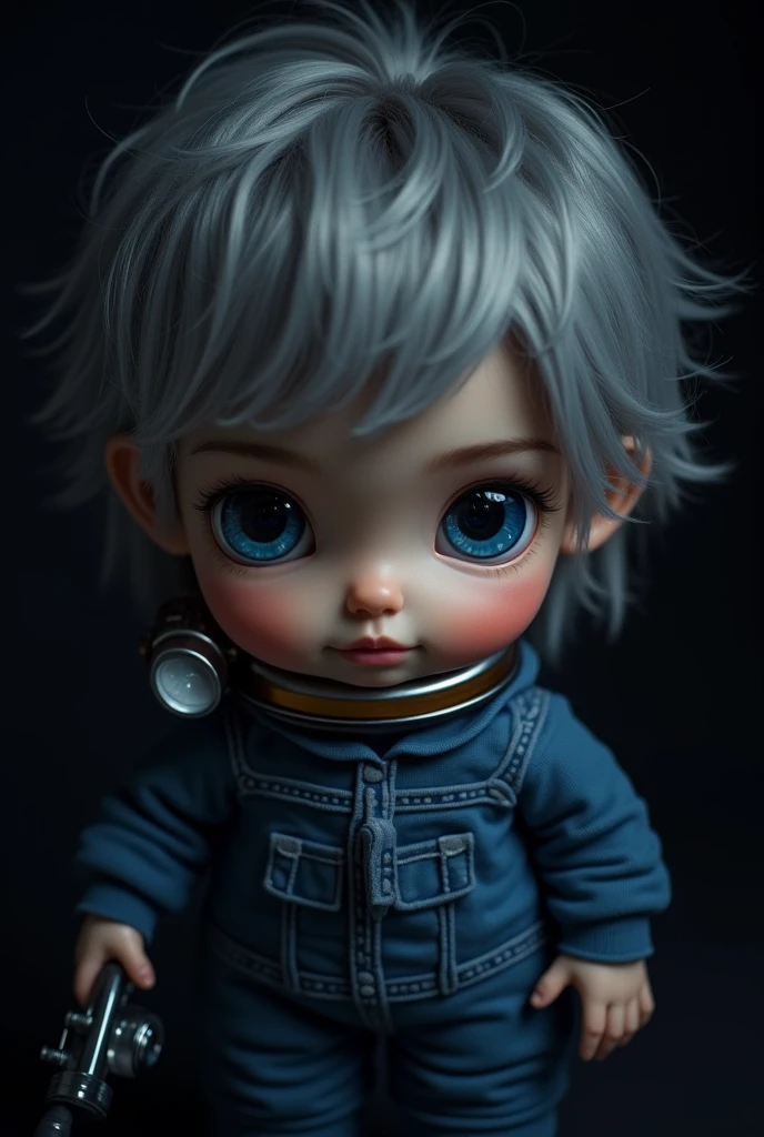 baby, Man, boy, male, blue hair, blue eyes, child, baby