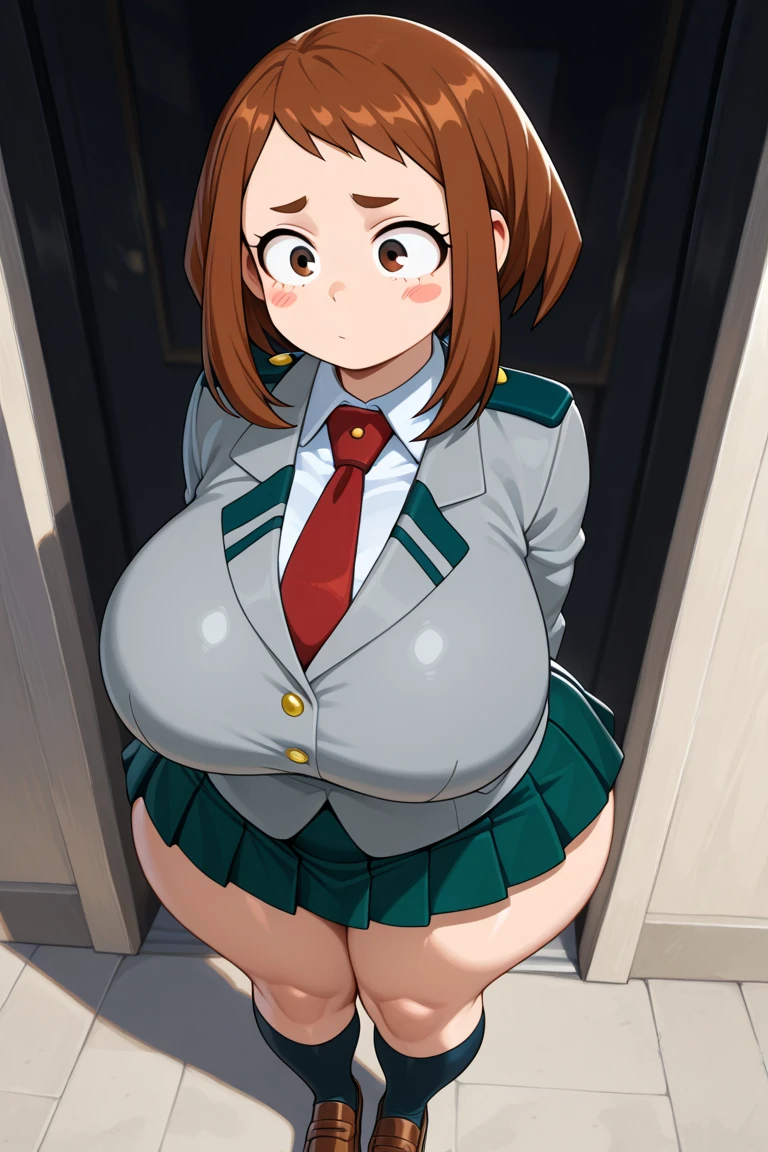 ((Table t○p, highest quality, Hi-Res Lucifer,Anime Screen Capture、perfect pixel, 8k, nfsw, sex)))、perfect anatomy, (((huge breasts)))、Sweat, (((swollen nipples)))、(((Pink SF Suit、brown belt))),nurse uniform、(green eyes)、((Chubby、bob cut、long braided hair))、nurse hat、((brown hair)), ((blush))、(wide hips)、((put your hand on your chest、legs spread))、((ahegao、Are crying))、((Red Rim Glasses))、((In the ruins of the city、rubble、Lying on the concrete ground))、