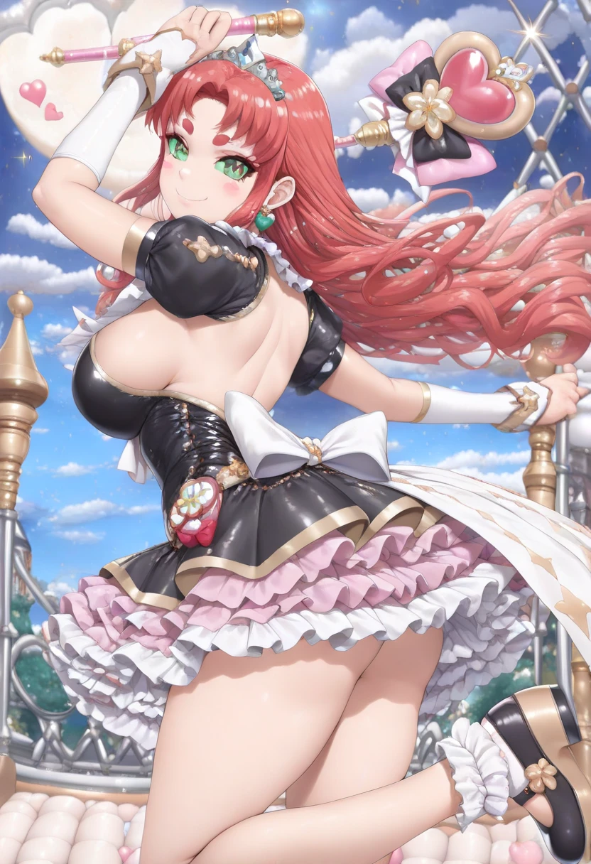 Anime Waifu beautiful detailed eyes, beautiful detailed lips, extremely detailed eyes and face, longeyelashes, 1girl, sensuous, young woman, medium breasts, beautiful feminine face, nice thighs, slim, sexly, erotic, beautiful clothes, perfect body, cinematic lighting and framing, (best quality,4K,8k,highres,masterpiece:1.2),ultra-detailed,digital painting,portrait,glamorous,highly detailed,soft lighting,warm color tones better, hatsune miku, , Giant tits, giant ass, very curvy, Strawberry blonde with curly bangs, pastel pink eyes, fleshy lips, seducer, soft smiling, white flowing dress with long puffy sleeves, elf ears, crown of flowers, thick-thighs, Curvy physique
