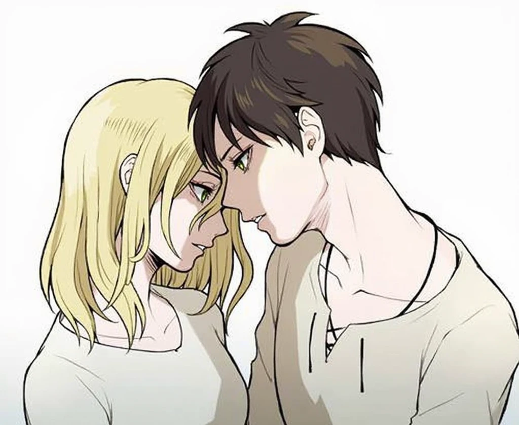 タバコを吸うBlondeの女性、Korean、White shirt、Old concrete wall、Blonde