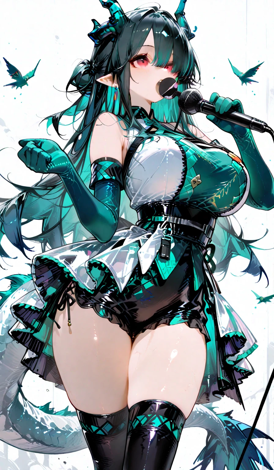eine Frau mit blauen Haaren und schwarzer Lederkleidung posiert nackt, Seductive anime girls, Extrem detaillierter Artgerm, hatsune Freund, Oppai Cyberpunk, Freund, von Shitao, wie Artgerm, Stil Artgerm, portrait of hatsune Freund, anime girls, Sona ist eine schlanke, Freunddayo, Detailliertes Anime-Artwork, hatsune Freund portrait