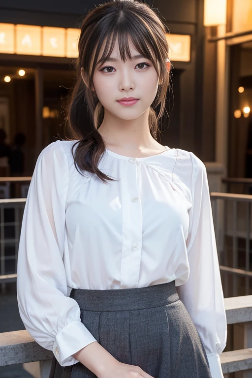 a gorgeous lady, age 16, beautiful detailed face, beautiful detailed eyes, beautiful detailed lips, long eyelashes, symmetrical face, youthful smooth complexion, short bob hair, slender figure, well-endowed round bosom, friendly approachable smile, dimples, confident poised demeanor, white slightly translucent short-sleeve blouse, plaid tie, plaid mini-skirt, resting in train at night, drenched from heavy rain, nightsky background blurred with bokeh effect,(best quality,4k,8k,highres,masterpiece:1.2),ultra-detailed,(realistic,photorealistic,photo-realistic:1.37),HDR,UHD,studio lighting,ultra-fine painting,sharp focus,physically-based rendering,extreme detail description,professional,vivid colors,bokeh
