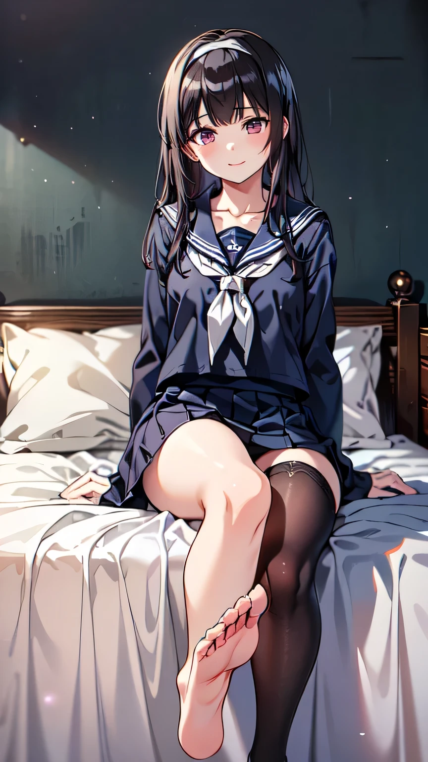 cute little、 lightsmile,Beautie, Anime style, ghibli-like colors, Blazer Uniform、17 age、I'm inviting、on the bed、A dark-haired、White underwear、Take off your underwear halfway、You are showing me your pubic area、Straight hair、Glamour、is open、Colossal tits、de pele branca、Black socks、Eagerness to show、I'm excited、wide-open legs、Very embarrassing、red blush。 Best Quality , Textured skin、 Super Detail, high details, High quality、、masturbation、Crotch facing me,