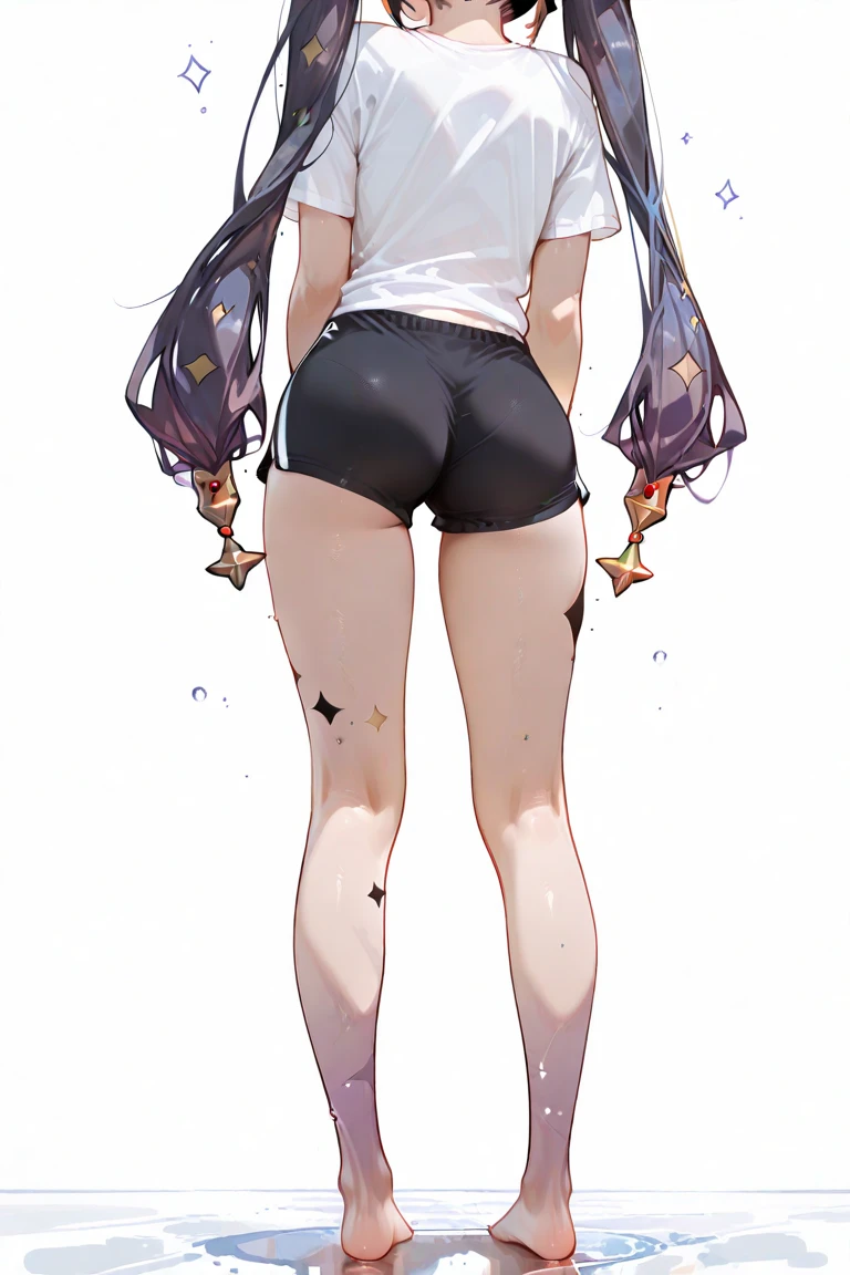 anime illustration, ((((highest quality)))), (((Ultra-precision CG 16K))), (((masterpiece))), (((Very detailed))), (((Extremely detailed))), (((Black outline:1.3, Written boundary depth:1.3 , Written soft outline, sharpness))), Maximum clarity and sharpness, Multilayer Texture, Surface Shading, Cinematic lighting, Beautiful details sparkle ,Perfect Proportions, Limited to one woman, BREAK accurate, Anatomically correct, Highly detailed face and skin texture, drawn in detail, Highly detailed facial and skin texture, Detailed eyes, beautiful hair, Beautiful Japanese Idol face, Beautiful and beautiful eyes, Beautiful body, Beautiful breasts, Beautiful thighs, Beautiful legs, Beautiful fingers, (Beautiful views) , skinny body, ((Beautiful Skin)), ((Skin Texture)) BREAK breast enlarged, medium Breasts, rocket breasts, (((perky breasts))), ((sagging breasts)), (covered nipples), slender waist, ( narrow eyes, smiling, blush, determined expression, sweaty , Heavy breathing,) , (streaked hair, hair intakes, colored inner hair, ) BREAK (((wearing printed sexy oversized shirts , wearing wide-leg-pants, breasts is covered by outfit, cosmic effects ))) , wearing earrings, (((tanned skin, tan lines))) , BREAK ( stick breast out, bending over,  under the cosmic sky on the cosmic sea ),(((looking at viewer, super detailed background , ))), BREAK (((full body shot, looking at viewer, )), (natural make), random angle , random situation , pinup magazine pose, from above 