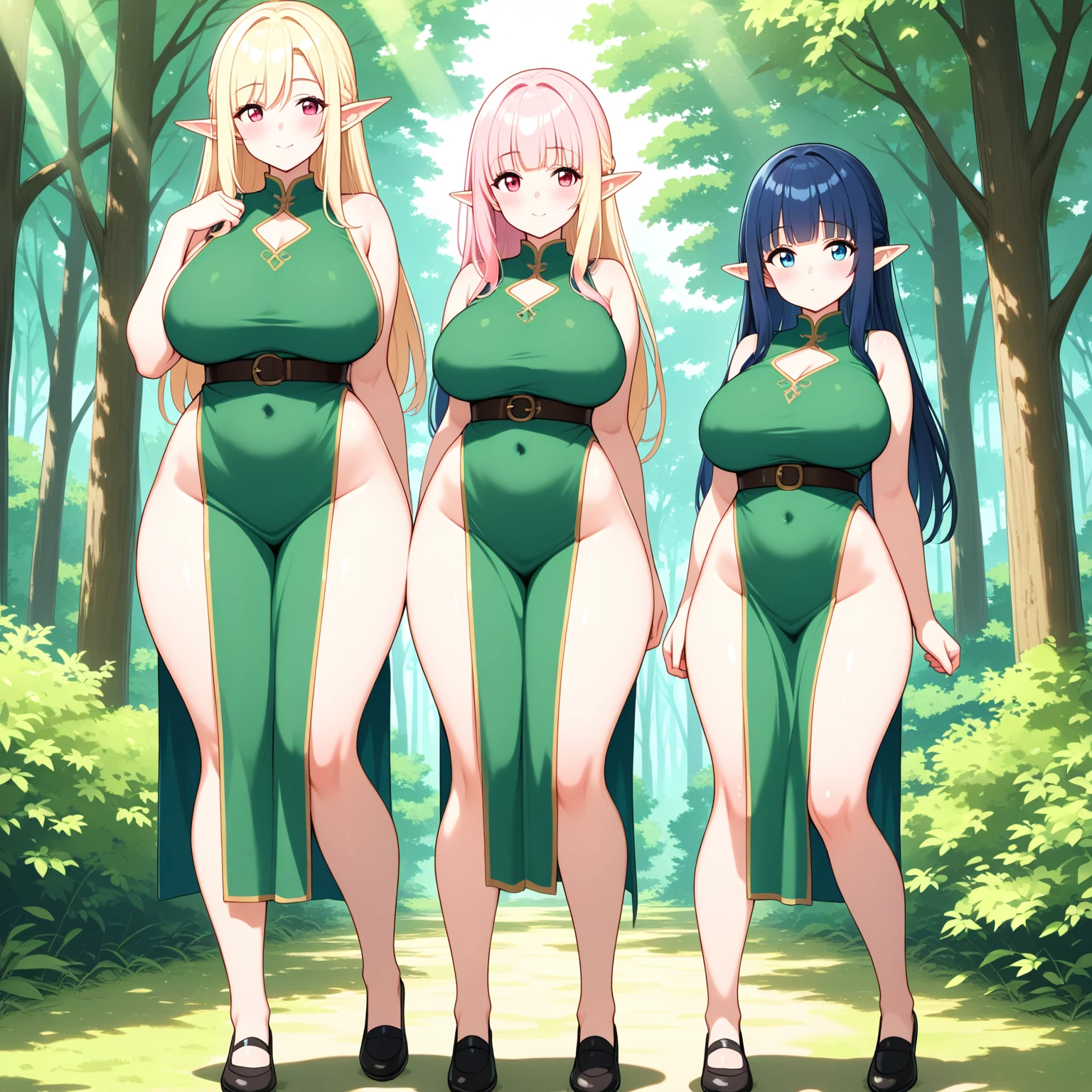 1fw.stentrem,(((mature age))), elf, very long hair, gradient hair, very erotic face expression, wide hips, thick thighs, huge round ass, huge natural saggy Hitomi Tanaka breasts, , location is fully white liminal space, no background only white color , blank white background behind character , no lightning and no shadows, png, very happy, full body , hands on hips, nudes