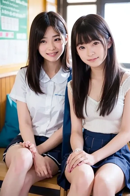 (1 man:1.8),The man is teacher,man is 50 year old,(man is smile:1.2),many is black shirt,(man show briefs:1.4),(the man is fullnude:1.2),2 girls,group,A good friend, office, sitting office chair, 15 year old, (Small breasts:1.3),(skinny:1.2),AKB48,nogizaka46,(navy blue blazer,white blouse,checked mini skirt,red ribbon,high school uniform:1.1),smile,beautiful girl,highest quality,High resolution,be familiar with,perfect anatomy,beautiful and fine eyes,(school:1.3),(classroom:1.5),(many student:2.0), Chair,Desk,laptop,(short ponytails:1.2),(black tights:1.2),(smile:1.2),(open legs:1.3),(cowboyshot:1.6),Young beauty spirit ,bsp,(full-face blush:1.5),(smile:1.2),anguish,(public indecency:1.0),(cry:1.2),(I'm on the phone:1.5),(front view:1.0),(Calling on smartphone:1.8),(hold a smartphone in hand:1.9),(handjob:1.5),(girl is fullnude:1.8),(show pussy:1.4),(skirt lift:1.4),