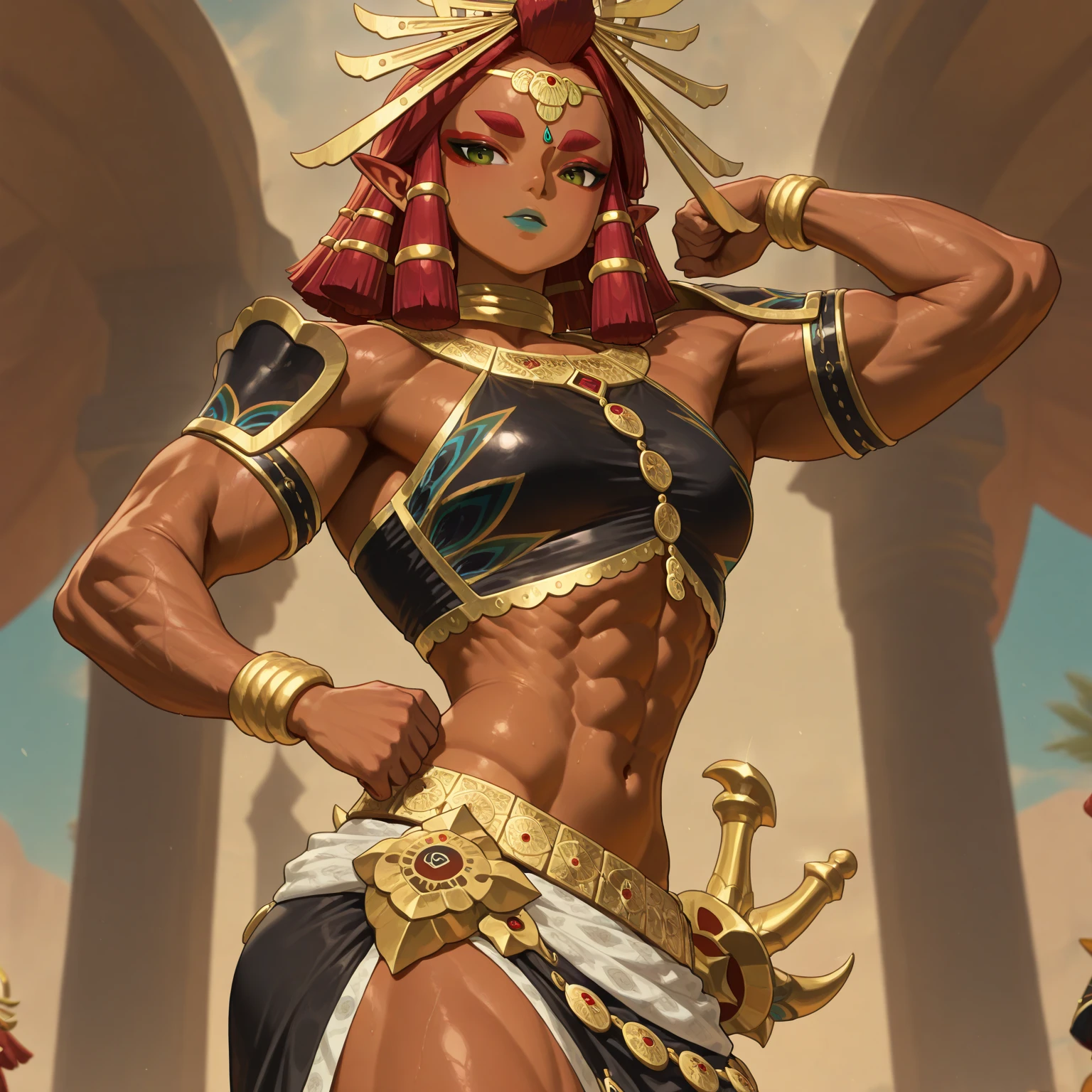 Sexy african warrior girl 