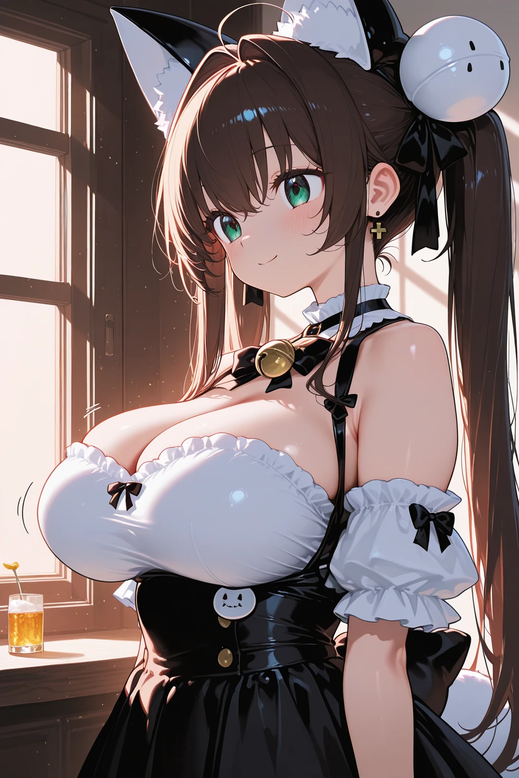 masterpiece, best quality, finely detailed, high resolution, extremely delicate and beautiful, (bunny girl), (huge breasts)