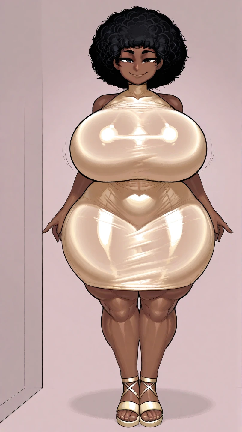 High quality photograph of a beautiful fitness model with (very large breasts:1.2) round fake breasts, hot, slutty, full body shot,
bronzed, slim, long sexy legs
wearing a choker, overflowing breasts, luxury office, wet, slim, th3p1t, (best quality, detailed, qhd), (best quality, detailed, qhd),