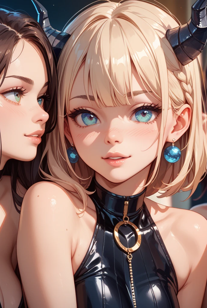 (Blonde stunning hair), (blue eyes), blue necklace, Golden earrings, Fit, brown eyebrows, (two moles over lip), detailed, big pupils, (23 years old), 1girl,solo, detailed face, complex skin, warm light, (large breasts), ((blushing)), ((detailed face, detailed eyes)), (masterpiece)), ((ultra-detailed)), (beautiful detailed eyes), red lip, eyeshadow, (erotic), ((sexy)), wearing tight black yoga shorts and pink bra, perfectly drawn body, beautiful face, ponytail hair, very detailed eyes, rosy cheeks, intricate details in eyes, perfect lips, full model view