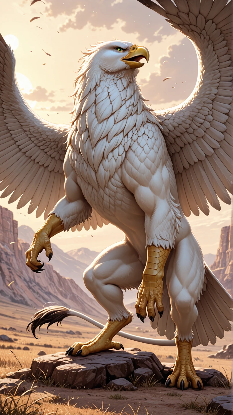 3D render, male, solo, lion, full body, beefy, Muscle, Delicate face, Delicate eyes, realistic, masterpiece, highest quality, unreal engine, trending on ArtStation, Intricate, Ultra High Detail, dramatic, realism, realistic, sitting, bara, muscle, furry, day, bed, looking_at_viewer, ultra detailed eyes, ultra detailed body, ultra detailed face, bright room, expressive, masculine, devilish smirk) white fur, white body, gold eyes, white feathered wings, 8k HD, hdr, masterpiece, horns, white mane, (((massive huge penis, erection, precum leaking, massive huge scrotum))) uncensored, naked, (((massive muscles, veiny muscle, massive ass,))) ABS,