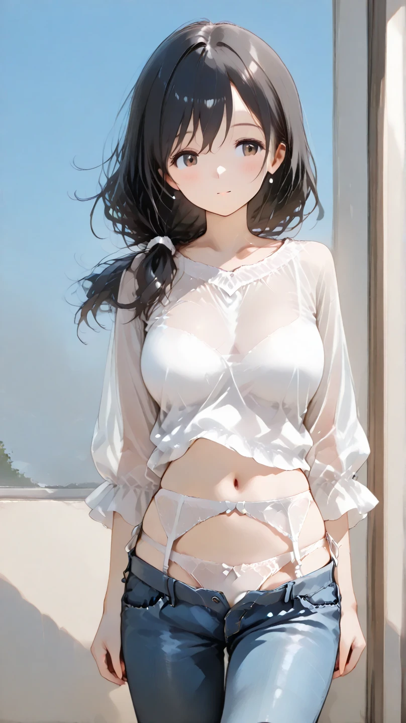 (Infant 8 years old)Big yawn、Butt Emphasis、She spreads her legs to reveal her white clear transparent panties、See through、Turn to me、Realistic、(8 year old girl with long wavy hair)、nipple are visible, Close-up from the libray、(shape vagina are visible) (In the library) Butt Emphasis, very Tight clear Micro red Skirt,