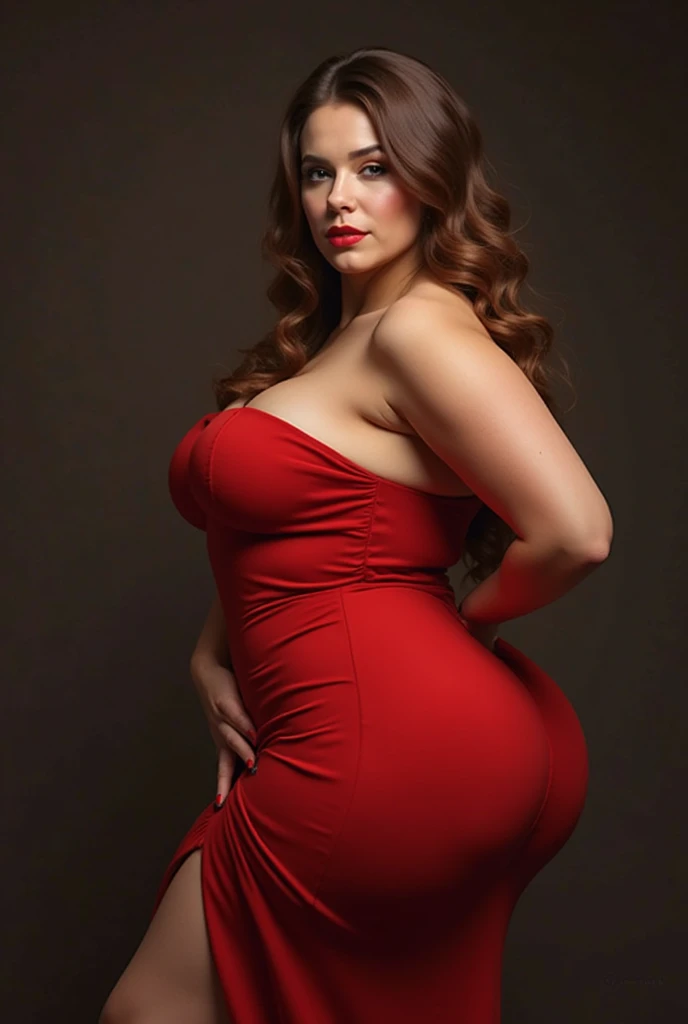 A sexy/cute dickensian lady sweet/wholesome lucy pinder young. skinney , curvy, hyper-hourglass figure. Absurd dress. Sexy dress, show hips, Exudes love, conservative values. Thick Red hair. Skin hugging dress.