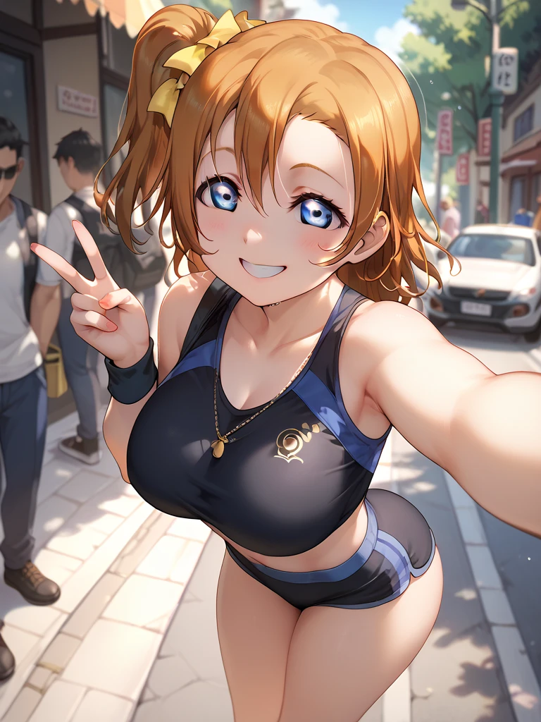 raining night,city,A beautiful woman with gyaru makeup and sports outfit on the bustling streets of Gintama., surrounded by vendors, beautiful portrait of a stunning goddess girl, beautiful detailed face, Porcelain skin, full body shot, centered, ultra soft lighting, symmetry, Intricate, elegant, Very detailed, photorealistic, art station, Conceptual art, seeds, as greg rutkowski and borris vallejo imagined it, cover, model of ochako uraraka, very big chest