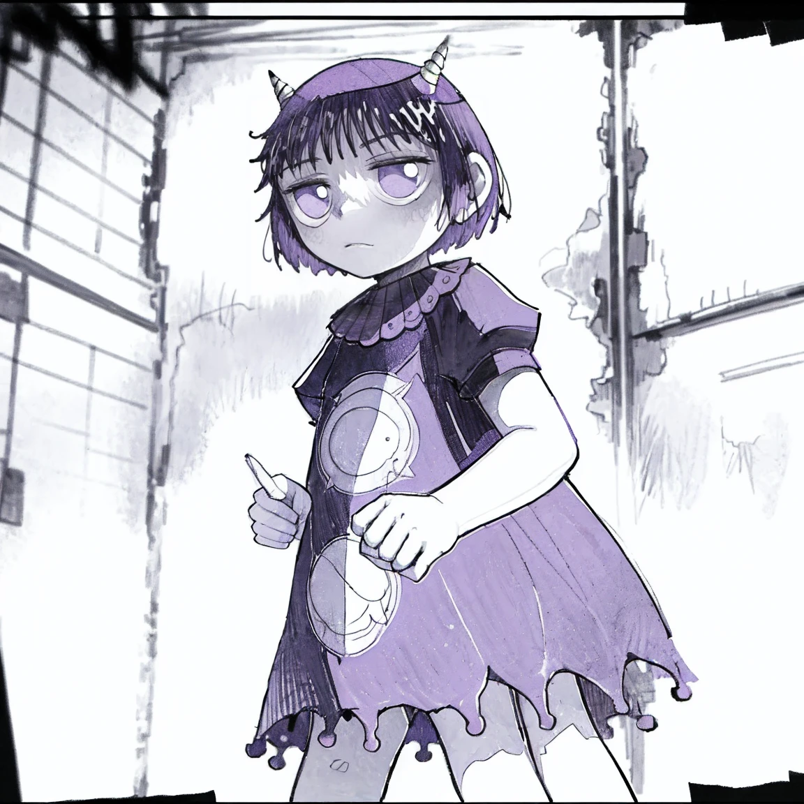 Pregnant, boy, flat chest, skinny, goth