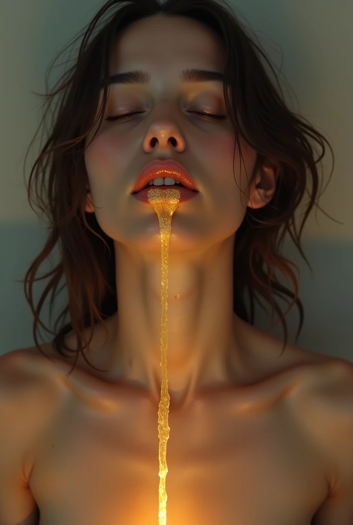 A beautiful woman in a sensual, erotic pose, highly detailed oil painting, intricate and realistic human anatomy, delicate skin texture, glossy fabric, dramatic lighting, chiaroscuro effect, warm color palette, elegant and sophisticated composition, cinematic atmosphere, masterful brushstrokes, photorealistic quality (best quality,4k,8k,highres,masterpiece:1.2),ultra-detailed,(realistic,photorealistic,photo-realistic:1.37),intricate details,vivid colors,sharp focus,professional,Dave McKean artwork, oil touch of surrealism,oil painting style