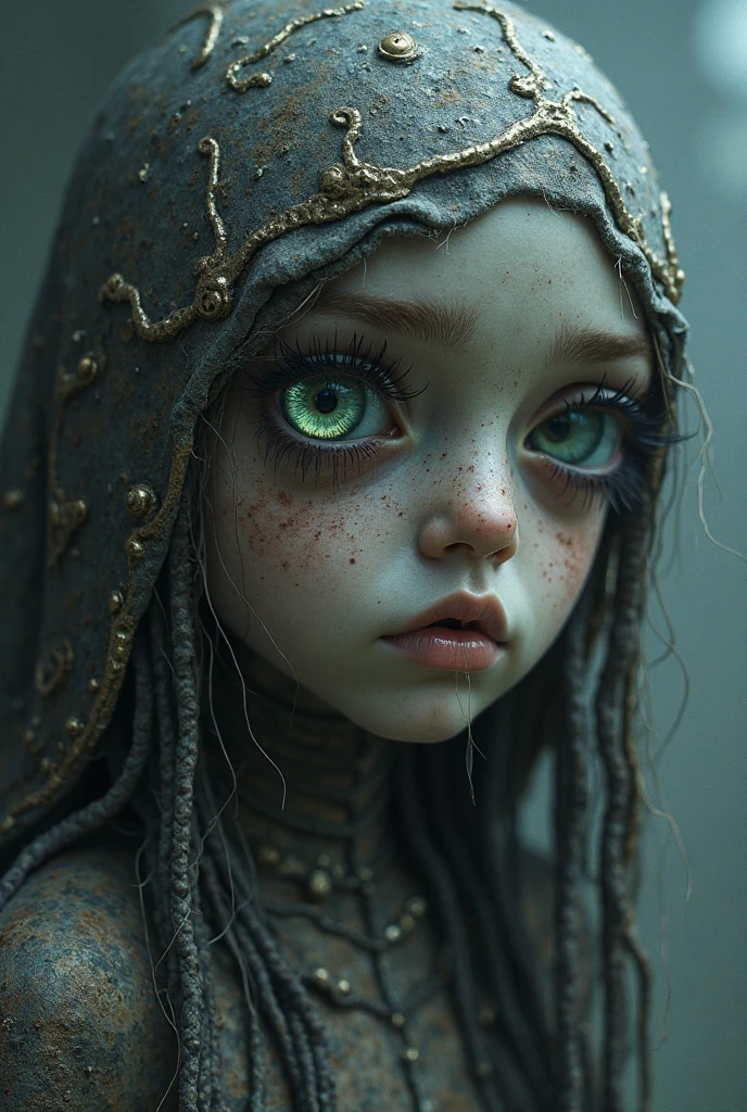 (best quality,4k,8k,highres,masterpiece:1.2),ultra-detailed,(realistic,photorealistic,photo-realistic:1.37),dark fantasy,street scene,unfamiliar environment,detailed buildings,ominous atmosphere,mysterious creatures,horrifying presence,unsettling,shadowy figures,intense darkness,young girl,long hair,innocent face,vulnerable position,hopeless situation,distressed expression,starry sky,dimly lit street lamps,dark colors,overgrown plants,quirky architecture,strange symbols,haunting shadows,abandoned feel,loneliness,magic in the air,creepy atmosphere,enchanted surroundings,gothic elements,otherworldly aura,dramatic composition,contrasting light and shadow,foreboding,uncertainty, bright weather, sunny day, brigth ambiences, light everywhere, nsfw, exposed woman, naked woman, nude boobs