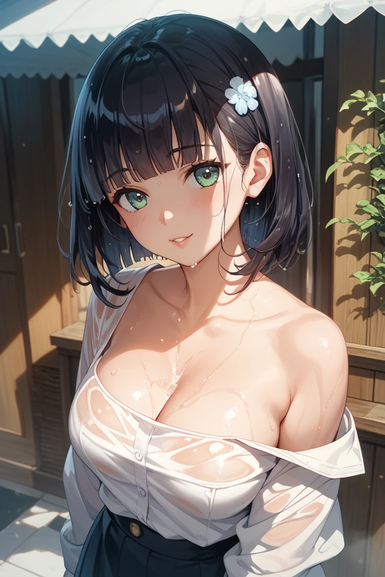(Crawl on all fours on a futon in a Japanese-style room:1.7)(50 years old),(Fair skin:1.7),(Oversized white costume 3 sizes larger than a woman's's's:1.7)、(Her neck is open and her wet pure white kimono is visible.。..:1.7)、(Small breasts three times the size of a wet pure white woman'A large white dress can be seen through the gap between her sagging breasts..:1.3)、(sexy white costume:1.3)、(Oversized white costume 3 sizes larger than a woman's's'The space between S and small breasts:1.3)、(Small breasts with a glimpse of cleavage:1.3)、(very small breasts:1.7)、(very small breasts見せ: 1.3)(smile full of happiness:1.3),(((emphasize small breasts:1.3))),(dynamic angle),(((Dynamic and sexy forward leaning posture:1.7))),(( (wet and shiny skin)))、extremely small breasts、Clothes flutter in strong winds、chest slip、one girl、hairpin、necklace、earrings、look up from below、pointed red mouth、cheeks turn red、he sees who is logged in,(shiny silver hair color,colorful short hair with orange stripes),Tousled hair fluttering in the strong wind,look at the camera,(professional lighting),(8K,debris flies、highest quality、Ultra high resolution output image、)、Depth of written boundary、beautiful hands、beautiful fingers、Detailed functions of fingers、Detailed characteristics of hair、detailed facial features、Detailed features of clothing、wet hair、wet body、wet costume、
